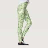 Leggings Motif Terrazzo Patchwork Pavé Vert Pâle (Droite)