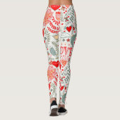 Leggings Motif, Texte, Oiseaux & Fleurs (Dos)