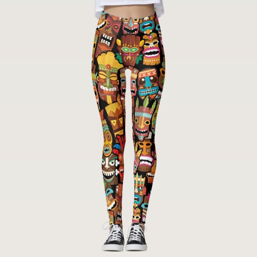 Leggings Motif Tiki (Devant)