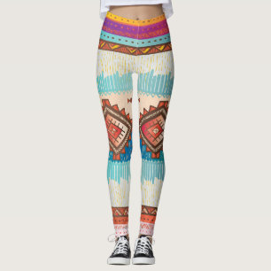 Leggings motif tissu indien