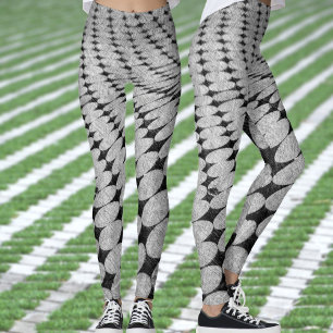 Leggings Motif tordu de cercles et de diamants