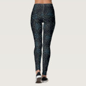 Leggings Motif tourbillon bleu foncé (Dos)