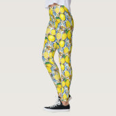 Leggings Motif traditionnel méditerranéen aux citrons (Gauche)