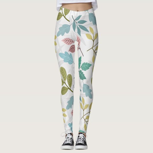 Leggings Motif transparent feuille (Devant)