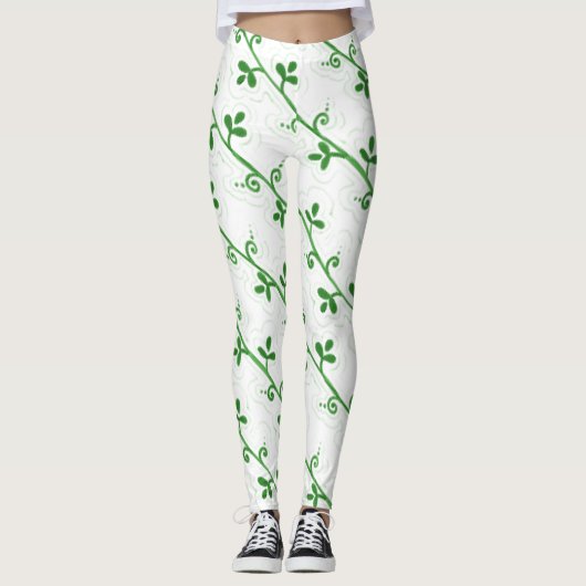Leggings Motif transparent Graphique Floral (Devant)