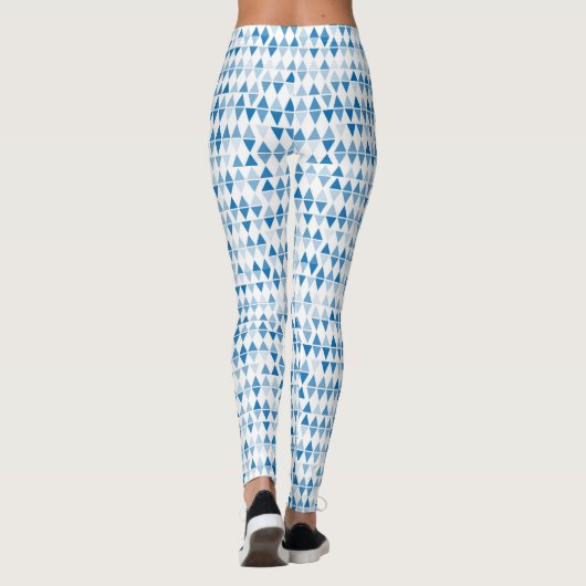 Leggings Motif triangle bleu (Dos)