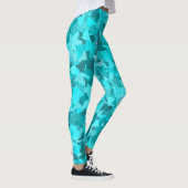 Leggings Motif Triangle Bleu Sarcelle (Droite)