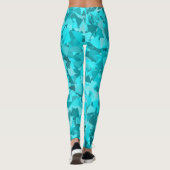 Leggings Motif Triangle Bleu Sarcelle (Dos)