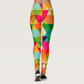 Leggings Motif triangle géométrique brillant couleur gras (Dos)