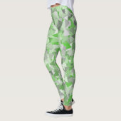 Leggings Motif Triangle Gris Vert (Gauche)