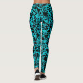 Leggings Motif Triangle Noir Sarcelle (Dos)