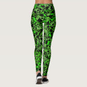 Leggings Motif Triangle Noir Vert (Dos)