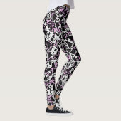 Leggings Motif Triangle Noir Violet (Droite)