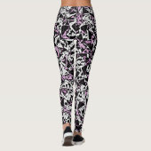 Leggings Motif Triangle Noir Violet (Dos)