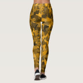 Leggings Motif Triangle Orange Marron (Dos)