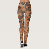 Leggings Motif Triangle Orange Marron (Dos)