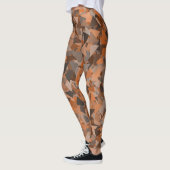 Leggings Motif Triangle Orange Marron (Gauche)