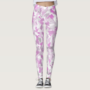 Leggings Motif Triangle Rose Violet