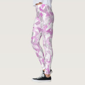 Leggings Motif Triangle Rose Violet (Gauche)
