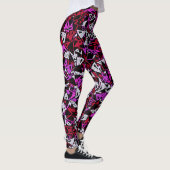 Leggings Motif Triangle Rouge Violet (Droite)