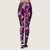 Leggings Motif Triangle Rouge Violet (Dos)