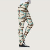 Leggings Motif tribal aztèque Brown de Teal (Droite)