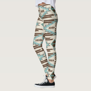 Leggings Motif tribal aztèque Brown de Teal