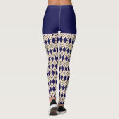Leggings motif tribal bleu marine (Dos)