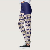 Leggings motif tribal bleu marine (Gauche)