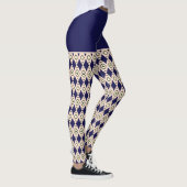 Leggings motif tribal bleu marine (Droite)