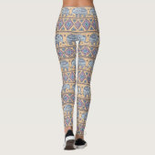 Leggings Motif tribal d'éléphant ethnique bleu (Dos)