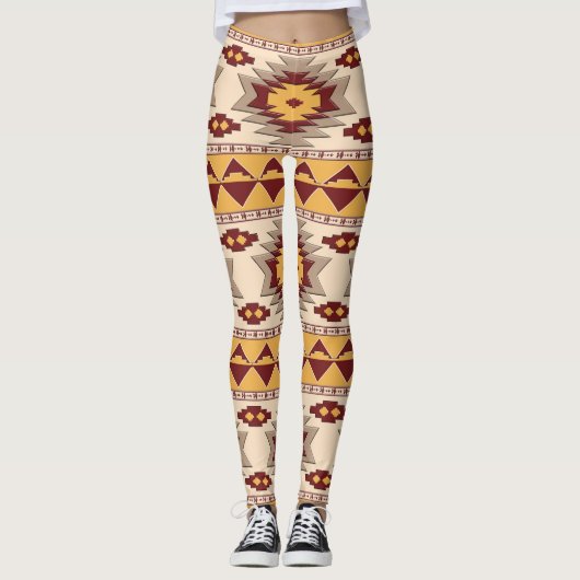 Leggings Motif tribal du sud-ouest (Devant)