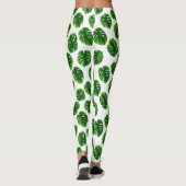 Leggings Motif Tropical à Feuille de Monstera (Dos)