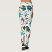 Leggings motif tropical avec feuilles colorés (Dos)