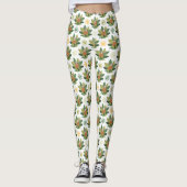 Leggings Motif tropical de paresse (Devant)