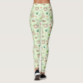 Leggings Motif tropical de paresse de noix de coco (Dos)