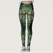 Leggings Motif tropical Green Boho Chic (Devant)