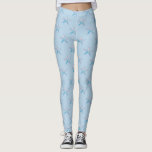 Leggings Motif Tropical Starfish Bleu clair<br><div class="desc">motif d'étoiles de mer d'été aux tons bleu et rose sur arrière - plan bleu clair qui peut être changé pour la couleur de votre choix.</div>