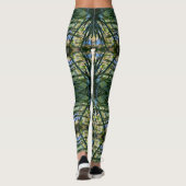 Leggings Motif Tropical Vert Bohème Chic (Dos)