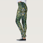 Leggings Motif Tropical Vert Bohème Chic (Gauche)