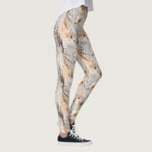 Leggings Motif tropicale grise, beige. (Droite)