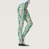Leggings Motif turquoise 2 d'hippocampe (Droite)