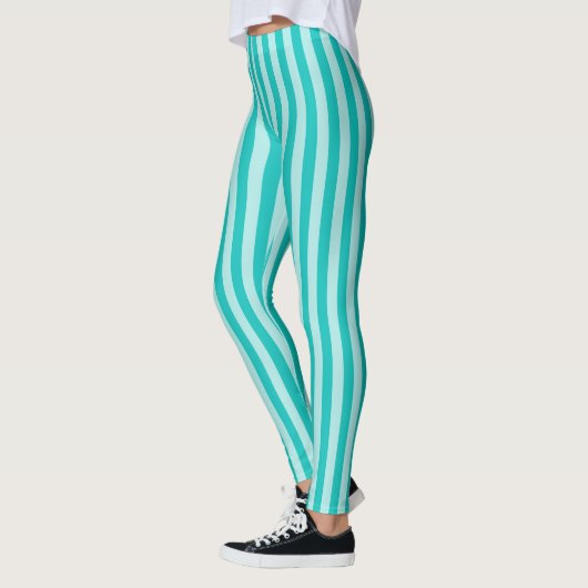 Leggings Motif turquoise Bleu rayé (Gauche)