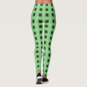 Leggings Motif Turquoise classique noir et vert clair (Dos)