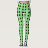Leggings Motif Turquoise classique noir et vert clair (Devant)