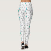 Leggings Motif turquoise d'arbre de Noël n° 5 ID1009 (Dos)