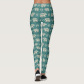Leggings Motif turquoise de caravane d'éléphant (Dos)