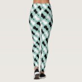 Leggings Motif turquoise de violoncelle (Dos)