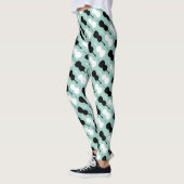 Leggings Motif turquoise de violoncelle (Gauche)