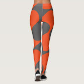 Leggings Motif Vague Mod Orange Rétro (Dos)